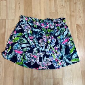 Lilly Pulitzer Girl's Karla Skort in Bright Navy Sway This Way Size XL (12-14)